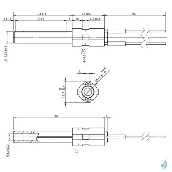 Bougie D'allumage Céramique Ravelli 300W Longueur 78mm Réf : 55456HT – Image 2