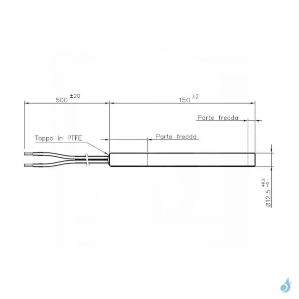 Bougie D'allumage Sans Raccord 250W Ø12.5mm Longueur 150mm Ref 14701026 – Image 2