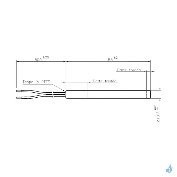 Bougie D'allumage Sans Raccord 300W Ø10.2mm Longueur 155mm Ref 14701017 – Image 2