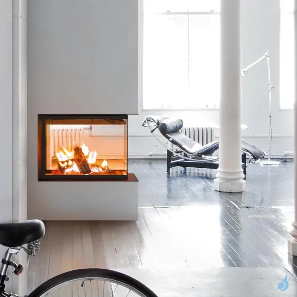 Cheminée à Bois à Trois Faces MCZ Plasma T50 Wood Puissance 18.2kW Sortie Fumée Supérieure Ø20 Cm – Image 3