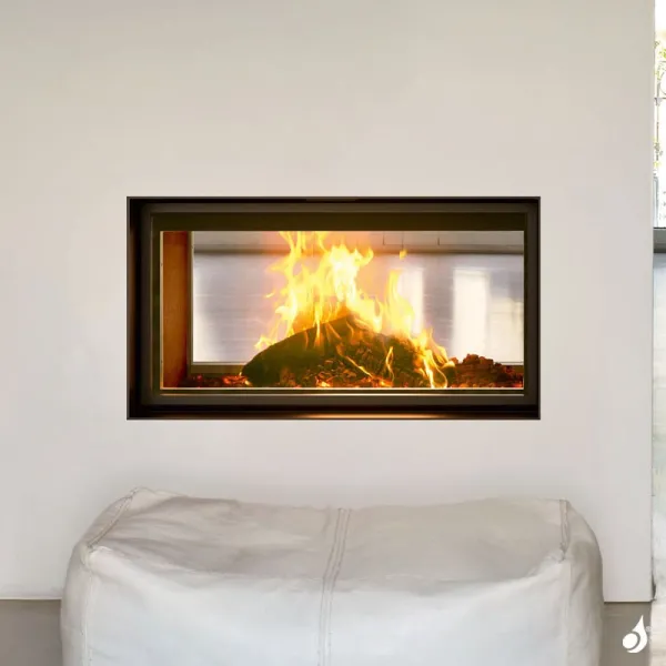 Cheminée à Bois Double Face MCZ Plasma B95 Wood Puissance 18.6kW Sortie Fumée Supérieure Ø20 Cm – Image 3