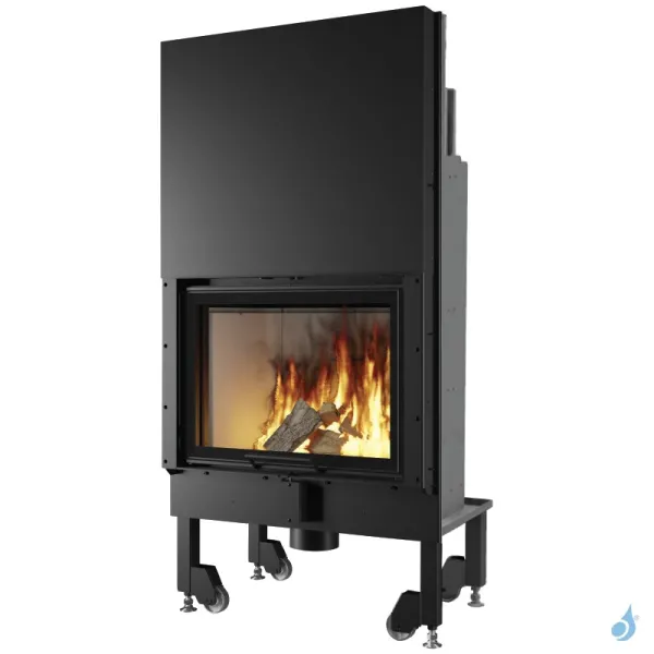 Cheminée à Bois EDILKAMIN Blokk 70 Evo Puissance 15kW Convection Naturelle Version N Sortie Fumée Supérieure Ø18 Cm