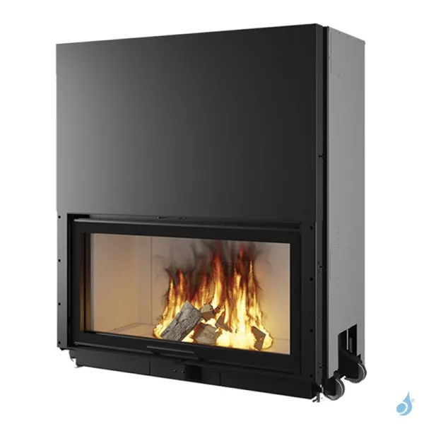 Cheminée à Bois EDILKAMIN Windo 100 Puissance 18kW Sortie Fumée Supérieure Ø18 Cm