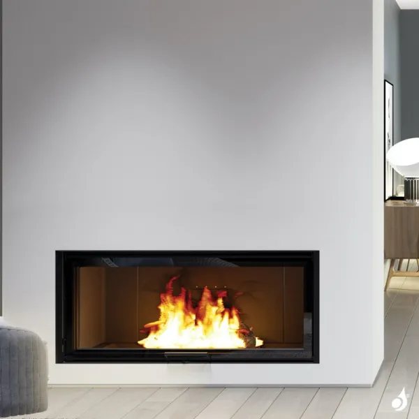 Cheminée à Bois EDILKAMIN Windo 120 Puissance 19.2kW Sortie Fumée Supérieure Ø18 Cm – Image 3