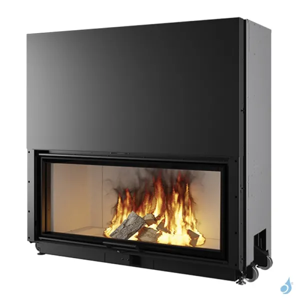 Cheminée à Bois EDILKAMIN Windo 120 Puissance 19.2kW Sortie Fumée Supérieure Ø18 Cm