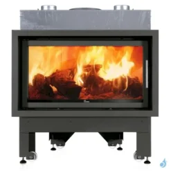 Cheminée à Bois Lacunza Inca 100 V Puissance 15.5kW Convection Naturelle Sortie Fumée Ø25 Cm