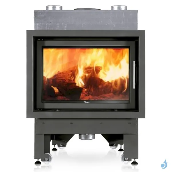 Cheminée à Bois Lacunza Inca 80 V Puissance 15.0kW Convection Naturelle Sortie Fumée Ø20 Cm