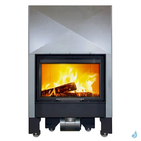 Cheminée à Bois Lacunza Itaca 80 Eco Puissance 12.0kW Convection Naturelle Sortie Fumée Ø20 Cm