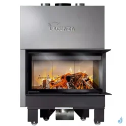 Cheminée à Bois Lacunza Izaro 100 CLI/CLD Puissance 15.5kW Convection Naturelle Sortie Fumée Ø20 Cm