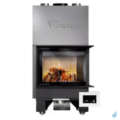 Cheminée à Bois Lacunza Izaro 60 CLI/CLD CV Puissance 9kW Avec Ventilateur Sortie Fumée Ø15 Cm