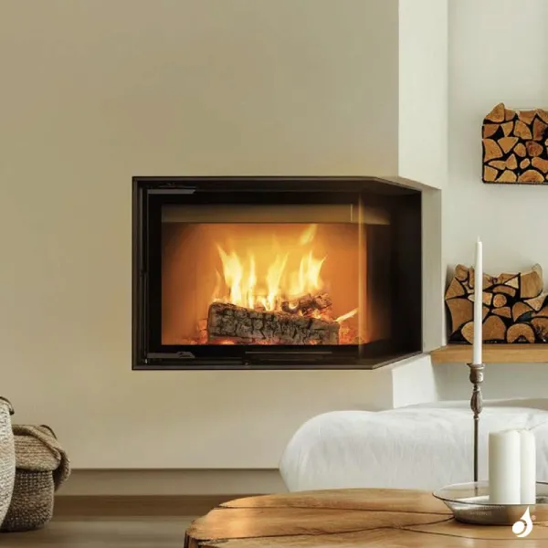 Cheminée à Bois Lacunza Izaro 60 CLI/CLD Puissance 9kW Convection Naturelle Sortie Fumée Ø15 Cm – Image 4