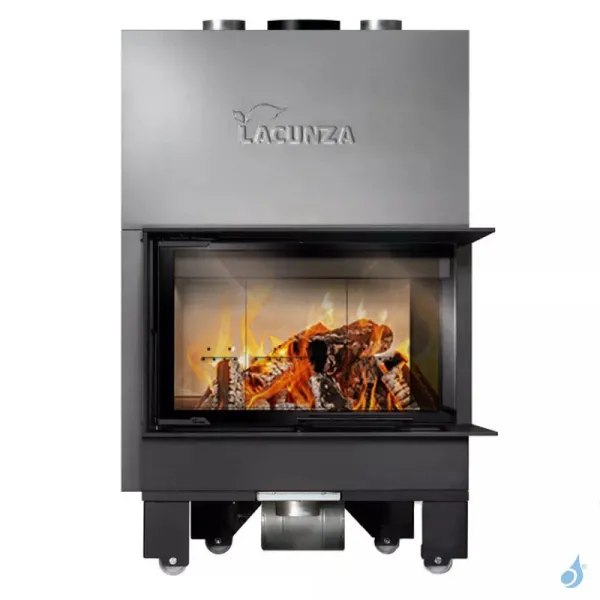 Cheminée à Bois Lacunza Izaro 80 CLI/CLD Puissance 12.5kW Convection Naturelle Sortie Fumée Ø20 Cm