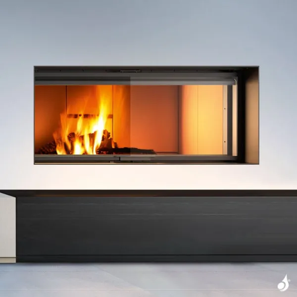 Cheminée à Bois MCZ Plasma 115 Wood Puissance 14.1kW Sortie Fumée Supérieure Ø20 Cm – Image 3