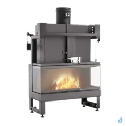 Cheminée à Bois Palazzetti Ecomonoblocco EM 16:9 3D Puissance 20kW A