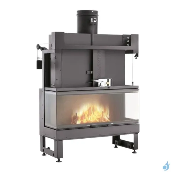 Cheminée à Bois Palazzetti Ecomonoblocco EM 16:9 3D Puissance 20kW A