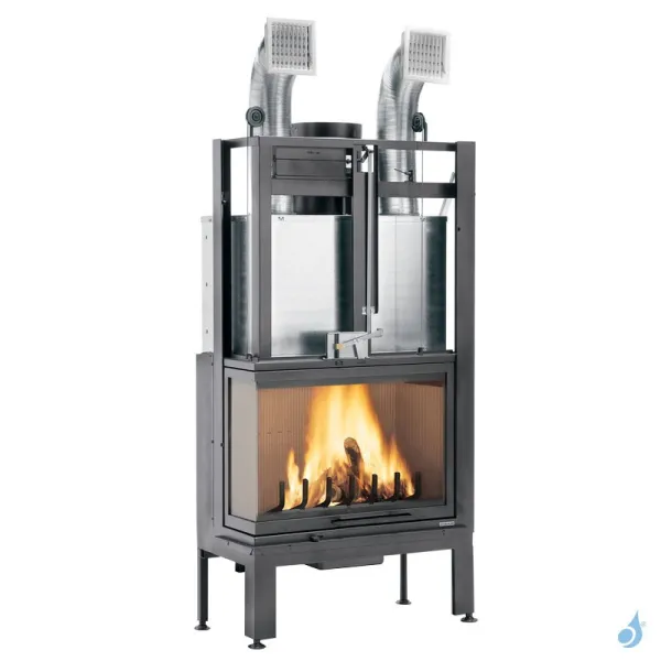 Cheminée à Bois Palazzetti Ecomonoblocco MX 64 Angolo Puissance 11kW A