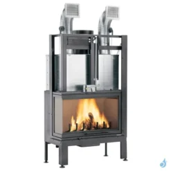 Cheminée à Bois Palazzetti Ecomonoblocco MX 86 Angolo Puissance 16kW A