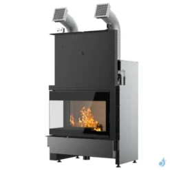 Cheminée à Bois Palazzetti Ecomonoblocco WTX 80 Angolo Puissance 17.8kW Classe Énergétique A+