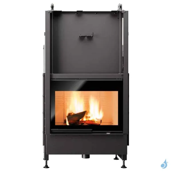 Cheminée à Bois Palazzetti Ecomonoblocco WTX 80 Frontale Puissance 17.8kW Classe Énergétique A+