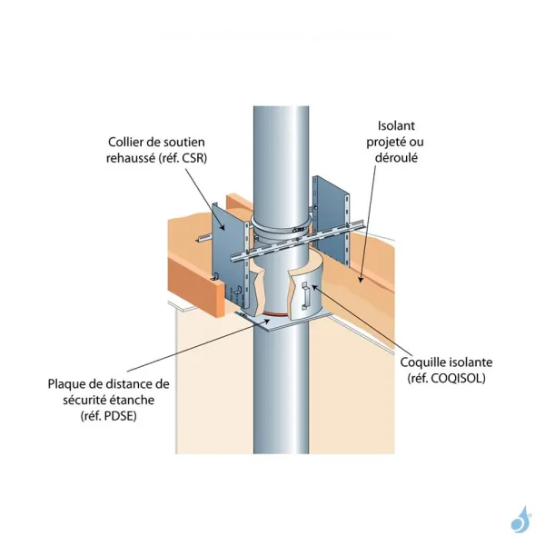 Collier De Soutien Réhaussé CSR Pour PGI Poujoulat Hauteur 40cm Ø80/130 Ou Ø100/150 – Image 2