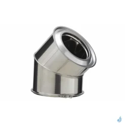 Coude 45° Inox-Inox Poujoulat Ø230 Conduit Rigide Isolé