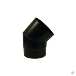 Coude à Segment 45° TEN ÉMAIL 0.6mm Noir Mat Ø125 Ou Ø150 Mm
