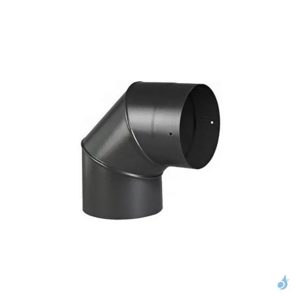 Coude à Segment 90° TEN ÉMAIL 0.6mm Noir Mat Ø125 Ou Ø150 Mm