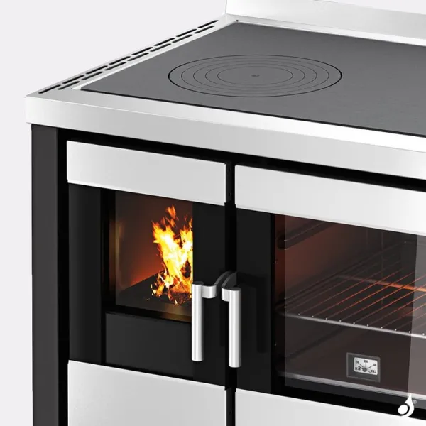 Cuisinière à Bois CADEL Kook 80 Avec Ventilation Et Éclairage Puissance 7.5kW Sortie Fumée Postérieure Ou Supérieure – Image 3