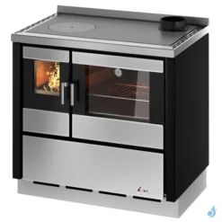 Cuisinière à Bois CADEL Kook 90 Avec Ventilation Et Éclairage Puissance 7.5kW Sortie Fumée Postérieure Ou Supérieure