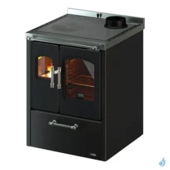 Cuisinière à Bois CADEL Smart 60 Avec Ventilation Et éclairage Puissance 6.5kW Sortie Fumée Postérieure Ou Supérieure