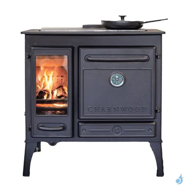 Cuisinière à Bois Charnwood Haven Sur Pieds Hauts Puissance 6kW Sortie Fumée Postérieure Ou Supérieure