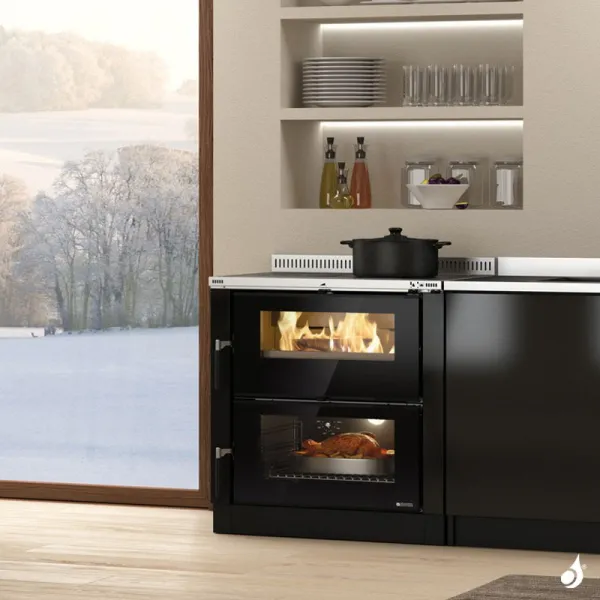 Cuisinière à Bois Encastrable La Nordica Verona XXL VST Puissance 7.0kW Sortie Fumée Supérieure Ou Postérieure – Image 4
