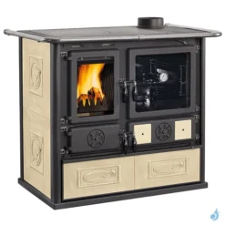 Cuisinière à Bois La Nordica Rosa 5.0 VST Ceramica Puissance 8.8kW Sortie Fumée Supérieure Droite