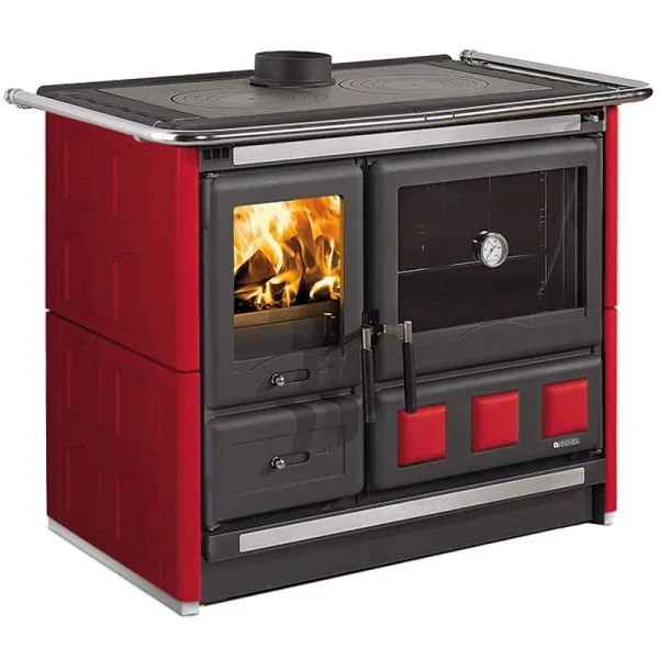 Cuisinière à Bois La Nordica Rosa XXL 5.0 VST Maiolica Puissance 11kW Sortie Fumée Supérieure