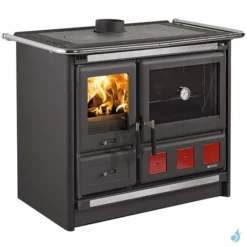 Cuisinière à Bois La Nordica Rosa XXL 5.0 VST Steel Puissance 11kW Sortie Fumée Supérieure