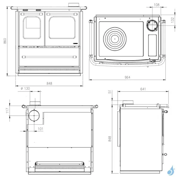 Cuisinière à Bois La Nordica Sovrana Easy Evo 2.0 Puissance 7.5W Sortie Fumée Supérieure – Image 2