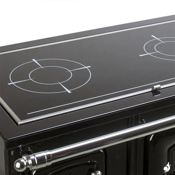 Cuisinière à Bois Lacunza Clásica 7T EV Puissance 11kW Top En Vitrocéramique Sortie Fumée Postérieure Ø15 Cm – Image 2