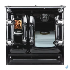Cuisinière à Bois Lacunza Clásica 7T EV Puissance 11kW Top En Vitrocéramique Sortie Fumée Postérieure Ø15 Cm