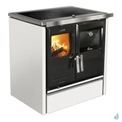 Cuisinière à Bois Lacunza Etna 5T EV Top En Vitrocéramique Puissance 8kW Sortie Fumée Postérieure Ø15 Cm