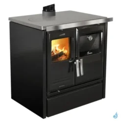 Cuisinière à Bois Lacunza Etna 5T SHSup Top En Fonte Puissance 8kW Sortie Fumée Supérieure Ø15 Cm