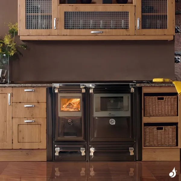 Cuisinière à Bois Lacunza Vulcano 7T EE Puissance 10kW Top En Fonte Sortie Fumée Supérieure Ou Postérieure Ø15 Cm – Image 7