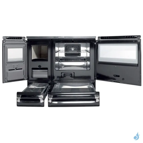Cuisinière à Bois Lacunza Vulcano 7T SV Puissance 10kW Top En Vitrocéramique Sortie Fumée Postérieure Ø15 Cm – Image 2