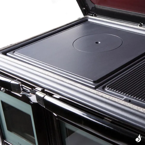 Cuisinière à Bois Lacunza Vulcano 7T SV Puissance 10kW Top En Vitrocéramique Sortie Fumée Postérieure Ø15 Cm – Image 4