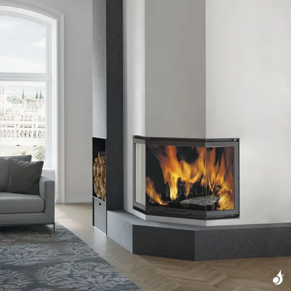 Foyer à Bois Canalisable EK63 Firek 3 Puissance 15.2kW Sortie Ø 20cm – Image 3