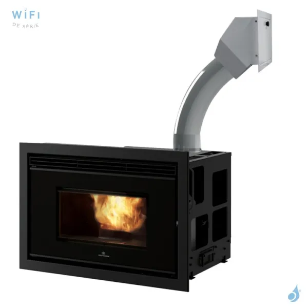 Foyer à Granulés Canalisable EDILKAMIN Pellkamin 12 Evo Puissance 12.7kW Sortie Fumée Supérieure Ø8 Cm – Image 2