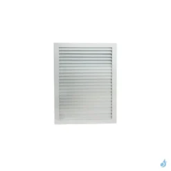 Grille À Lamelles Horizontales Blanc Mat 440 X 300 Mm Avec Précadre