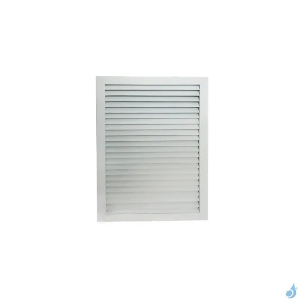 Grille À Lamelles Horizontales Blanc Mat 440 X 300 Mm Avec Précadre