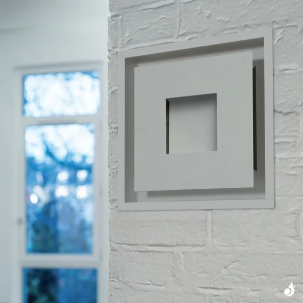 Grille D'aération Carrée KEMP MPR Blanc Ou Noir 250 X 250 Mm – Image 3