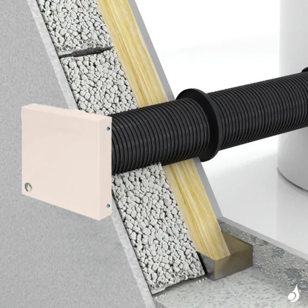 Grille D'aération Extérieure 200 X 200 Mm Architecture En Alu Crème Ø60 à Ø160 Mm – Image 2