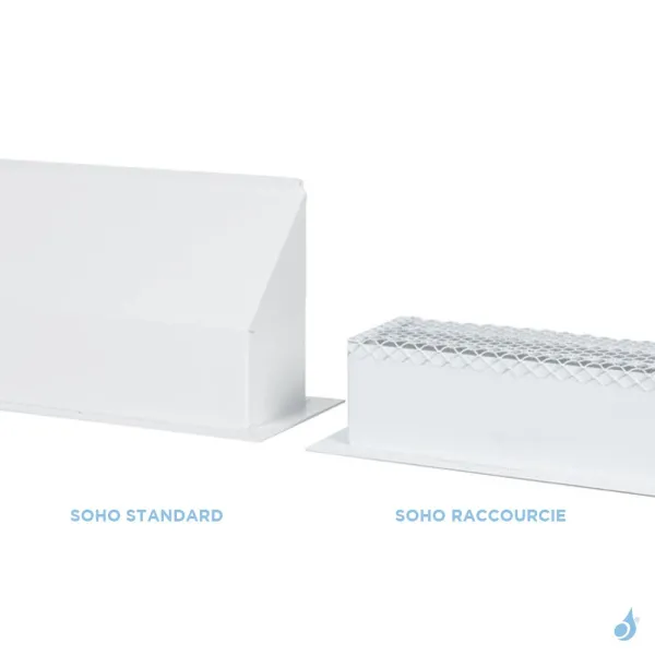 Grille D'angle Coffrage à Lamelles KEMP Soho Raccourcie Blanc Ou Noir 700 X 300 Mm – Image 2